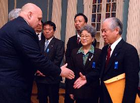 Abductees' kin urge U.S. for support on N. Korea sanctions